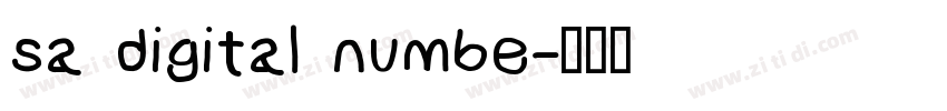 sa digital numbe字体转换